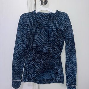 lululemon athletica Blue and Black Sweatshirt